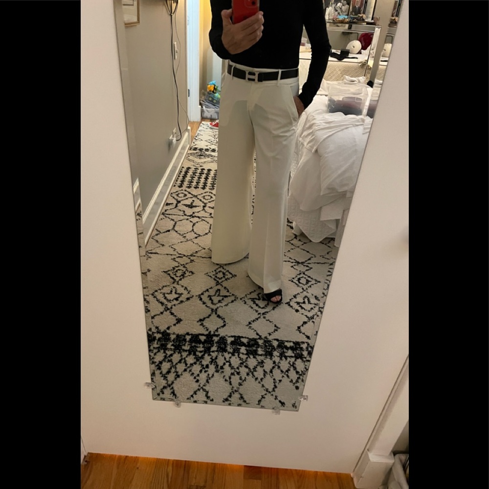 Neiman Marcus Cream Wide Leg Summer White Trousers! The New In Look this year!